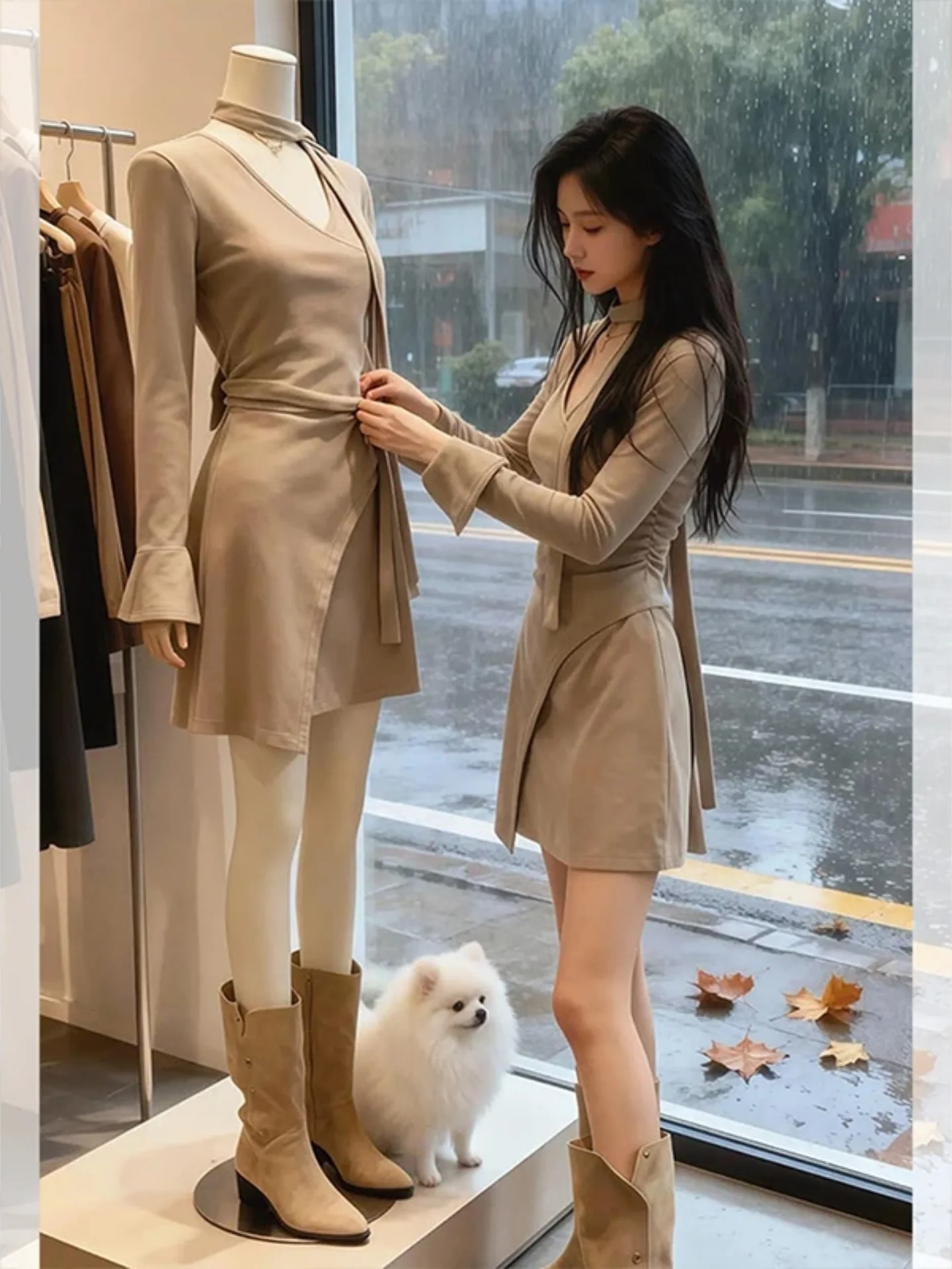 Korean Sle Commuter Wind Waist Cinching Dr Faionable New Women's ort Skirt Ele And Proper Dr Autumn Winter Lo...
Korean Sle Commuter Wind Waist Cinching Dr Faionable New Women's ort Skirt Ele And Proper Dr Autumn Winter Lo...