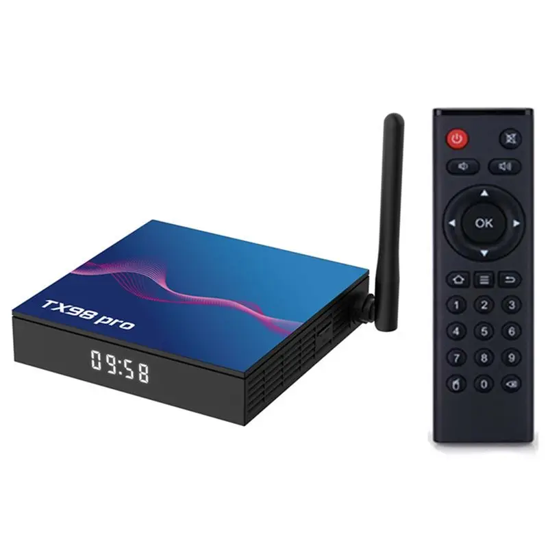 HFES TX98 PRO Android 12 TV BOX 4G 64G Allwinner H618 Quad Core 6K 4K BT 5G Wifi6 Voice Smart Media Player Set Top Box EU Plug
HFES TX98 PRO Android 12 TV BOX 4G 64G Allwinner H618 Quad Core 6K 4K BT 5G Wifi6 Voice Smart Media Player Set Top Box EU Plug