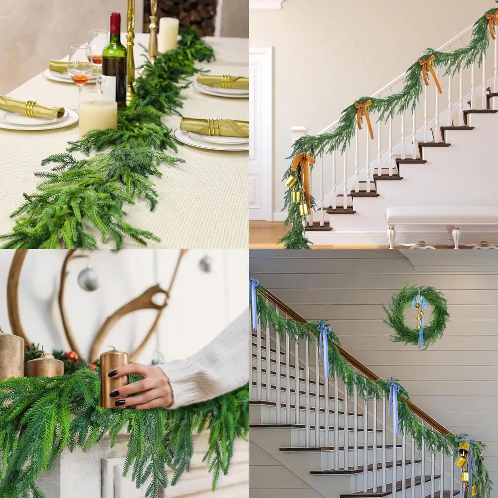 Realistic 18-Foot Christmas Norfolk Pine Garland for Fireplace Mantle and Outdoor Winter Decor
Realistic 18-Foot Christmas Norfolk Pine Garland for Fireplace Mantle and Outdoor Winter Decor