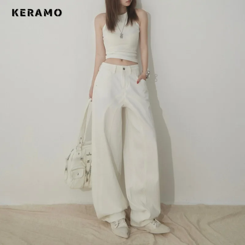 2025 Spring Basics Style Harajuku Solid Color Jeans Women's Casual Mop Pure Full Length Pants Y2K Street Baggy Denim Trouser
2025 Spring Basics Style Harajuku Solid Color Jeans Women's Casual Mop Pure Full Length Pants Y2K Street Baggy Denim Trouser