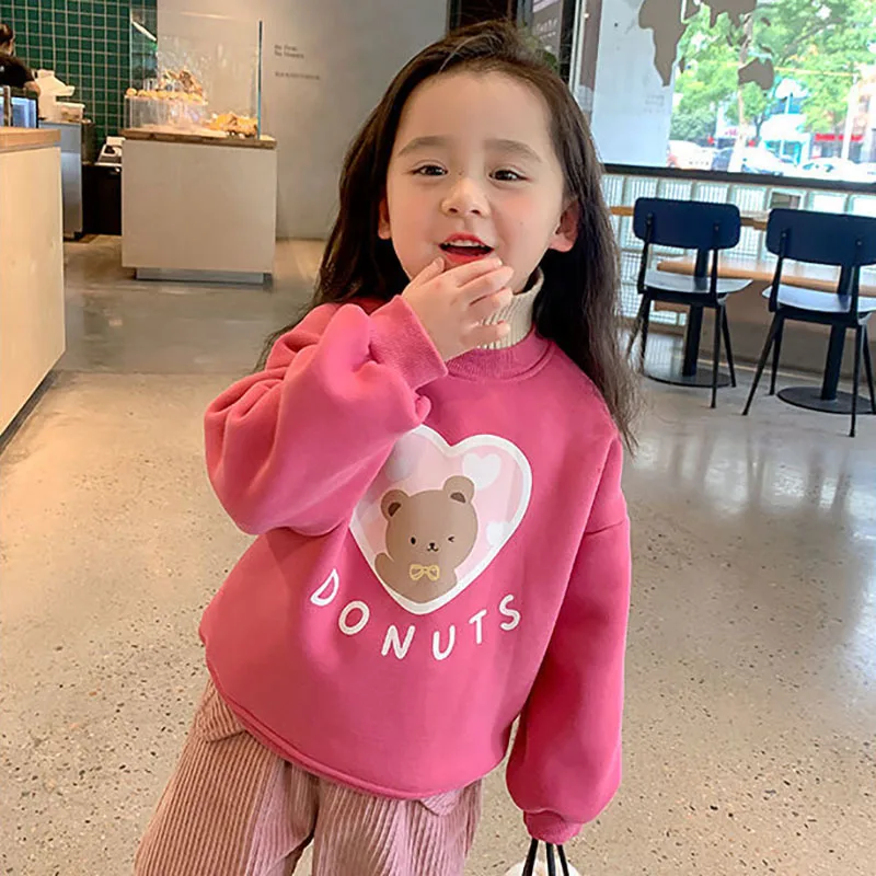 Kids Clothes Girls Candy Color Cartoon Bear Tee Tops Shirts For Girl Autumn Winter Warm Hoodies Sweatsuit Teenage Girls Clothing
Kids Clothes Girls Candy Color Cartoon Bear Tee Tops Shirts For Girl Autumn Winter Warm Hoodies Sweatsuit Teenage Girls Clothing