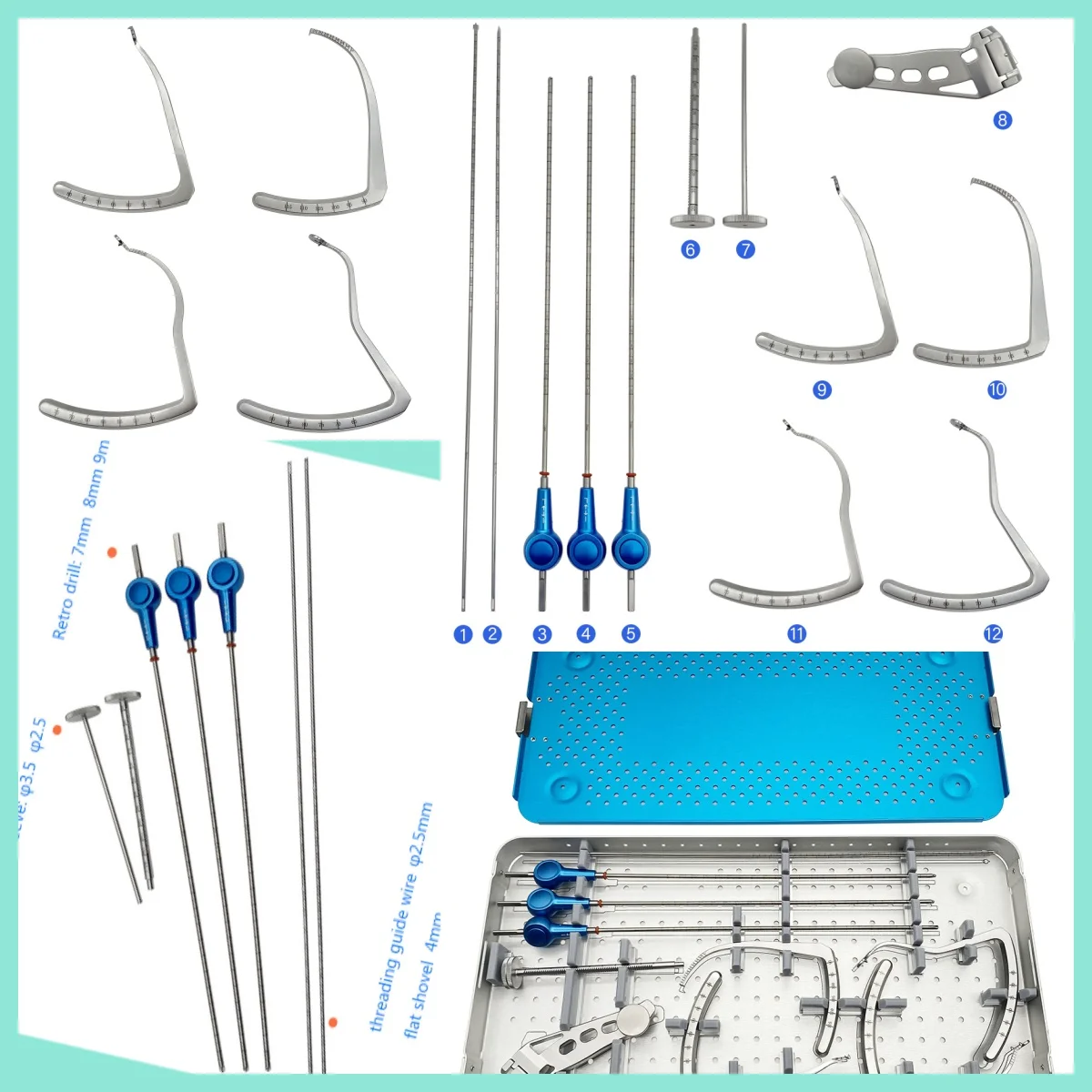 Набор ветеринарных медицинских инструментов Bone Sport — универсальная реконструкция связок по тиснению ACL+PCL
Набор ветеринарных медицинских инструментов Bone Sport — универсальная реконструкция связок по тиснению ACL+PCL