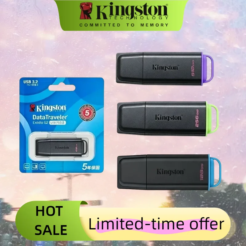 Kingston 128GB 256GB 512GB Data Traveler Exodia USB Flash Drive USB 3.2 Pen Drive DTXG2 U Disk Memory Stick for Computer
Kingston 128GB 256GB 512GB Data Traveler Exodia USB Flash Drive USB 3.2 Pen Drive DTXG2 U Disk Memory Stick for Computer