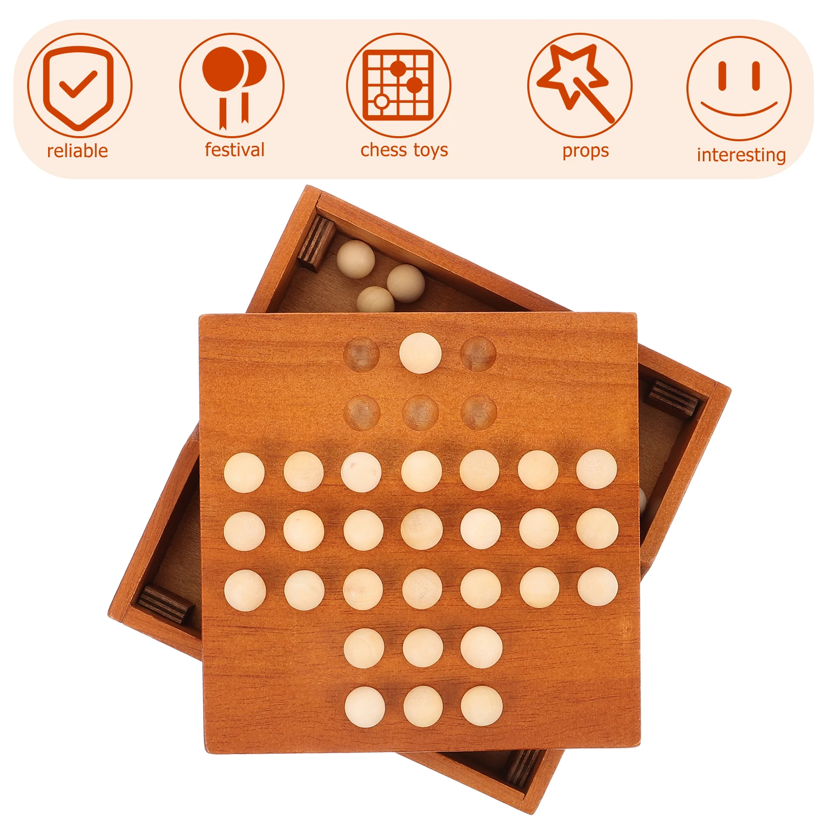 Mingqi Chess Board Game Wooden Toy Single Peg Single Chess Peg Checkerboard IQ Educational Game for Kids Adults
Mingqi Chess Board Game Wooden Toy Single Peg Single Chess Peg Checkerboard IQ Educational Game for Kids Adults