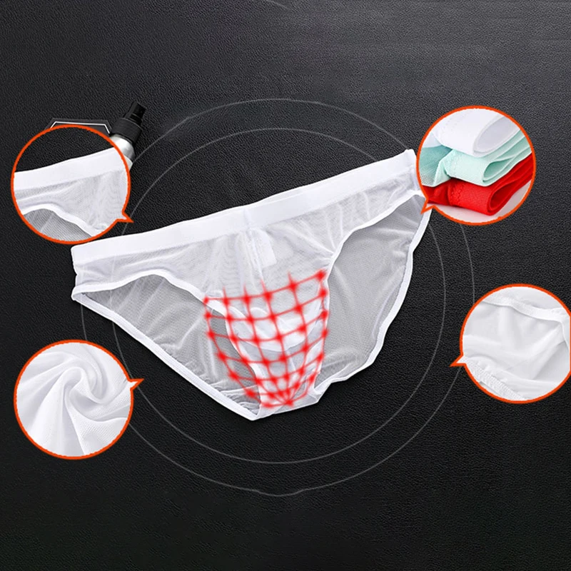 Men Briefs Sexy Tulle Netting Transparent Briefs Breathable Underpants Male Solid Color Elastic Soft Underwear
Men Briefs Sexy Tulle Netting Transparent Briefs Breathable Underpants Male Solid Color Elastic Soft Underwear