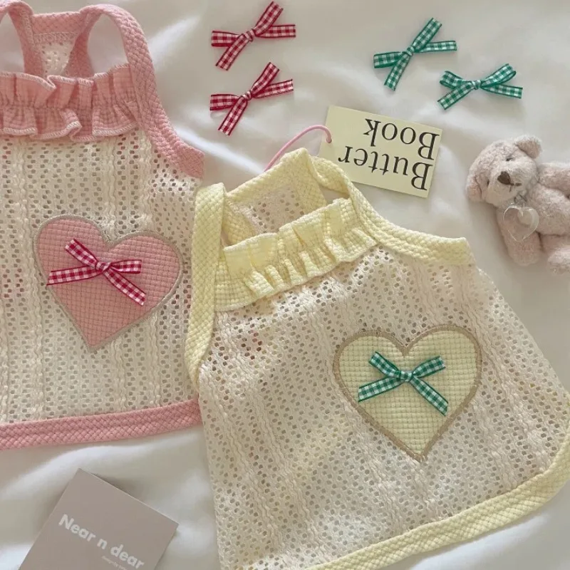 Pet Clothes Pink Love Teddy Vest Pet Dog Mesh Clothes Cute Thin Sling Pomeranian Summer Cool Pullover Puppy Fashion Short Sleeve
Pet Clothes Pink Love Teddy Vest Pet Dog Mesh Clothes Cute Thin Sling Pomeranian Summer Cool Pullover Puppy Fashion Short Sleeve