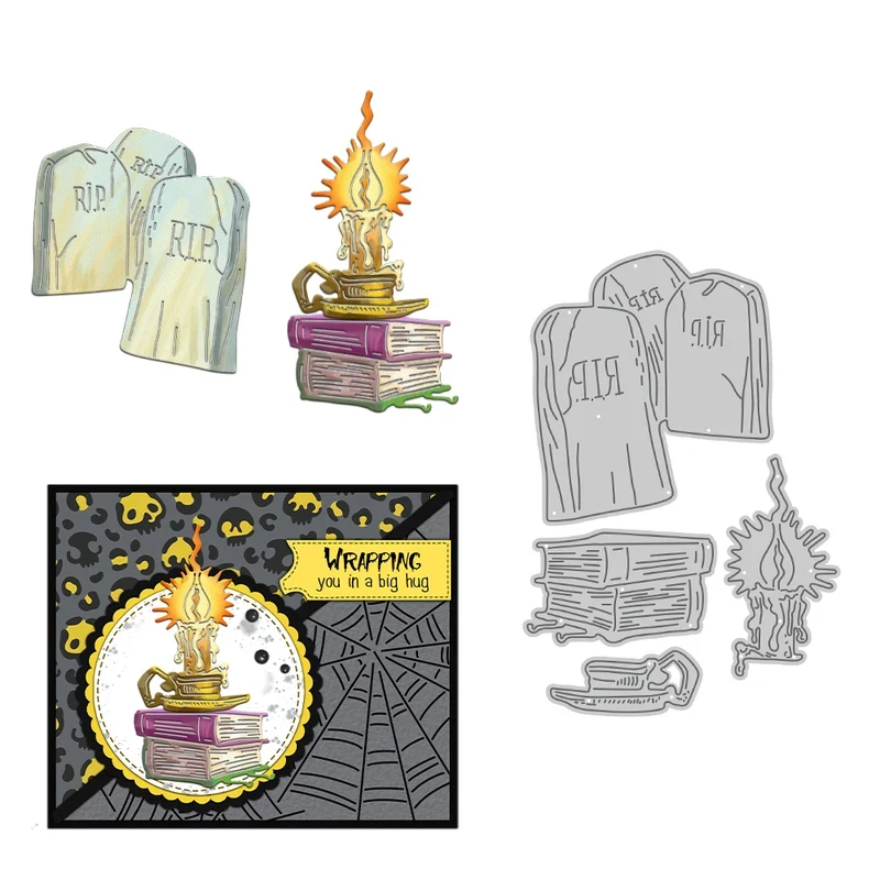 Halloween Grave And Books Cutting Dies DIY Scrapbooking Supplies Metal Dies Knife Mold For Card Making Albums Decor
Halloween Grave And Books Cutting Dies DIY Scrapbooking Supplies Metal Dies Knife Mold For Card Making Albums Decor