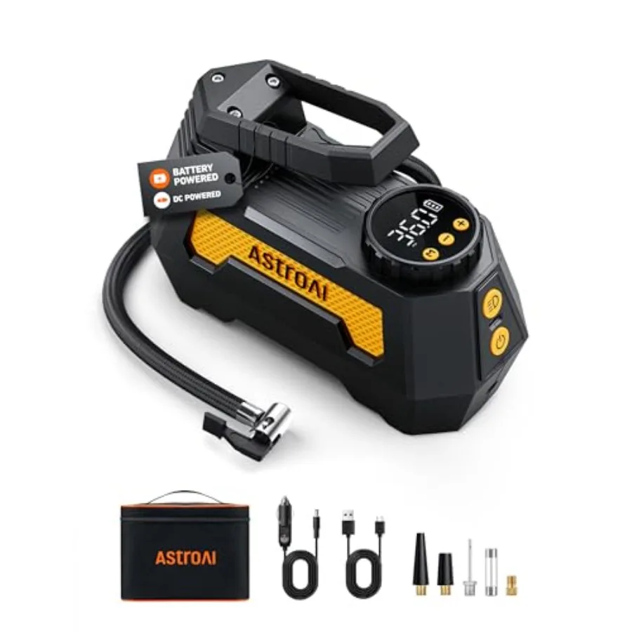 H2 Pro Cordless Tire Inflator Portable Air Compressor Fully Upgraded Tire Inflator with DC 12V and Battery Dual Power Supplies
H2 Pro Cordless Tire Inflator Portable Air Compressor Fully Upgraded Tire Inflator with DC 12V and Battery Dual Power Supplies