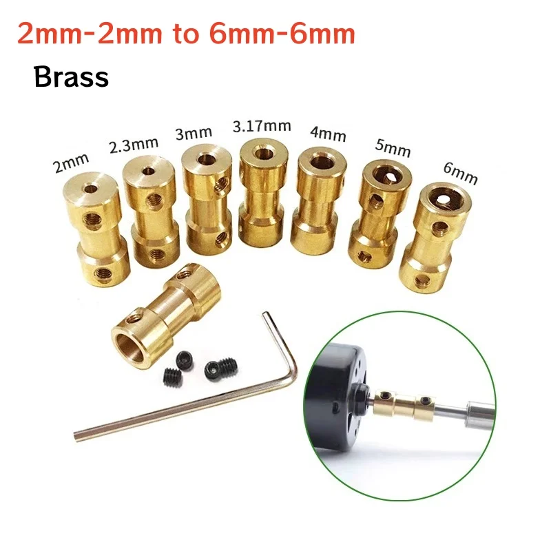 5pc Motor Shaft Coupling Coupler Connector Sleeve Adapter Brass Transmission Joint 2/2.3/3/3.17/4/5/6mm for RC Boat Car Airplane
5pc Motor Shaft Coupling Coupler Connector Sleeve Adapter Brass Transmission Joint 2/2.3/3/3.17/4/5/6mm for RC Boat Car Airplane