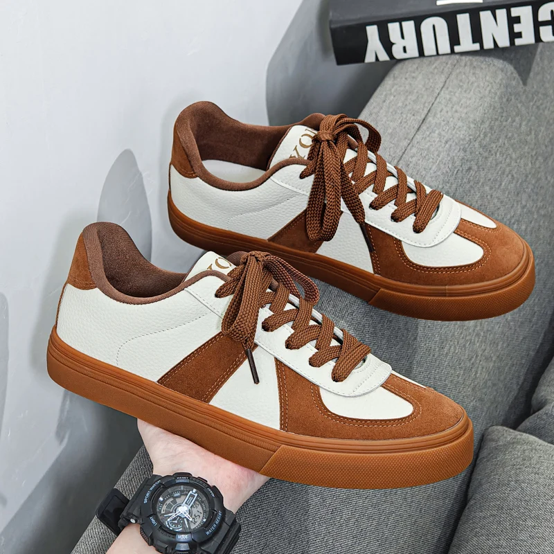 Trend Design Vulcanization Shoes Men Low-cut Casual Men's Sports Sneakers Comfortable Leather Sneakers Man zapatillas de deporte
Trend Design Vulcanization Shoes Men Low-cut Casual Men's Sports Sneakers Comfortable Leather Sneakers Man zapatillas de deporte