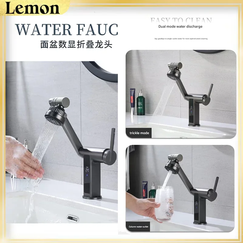 Universal Splashproof Bathroom Faucet Mechanical Arm Countertop Basin Kitchen Hot Cold Tap Accessory for Home Improvement LED
Universal Splashproof Bathroom Faucet Mechanical Arm Countertop Basin Kitchen Hot Cold Tap Accessory for Home Improvement LED