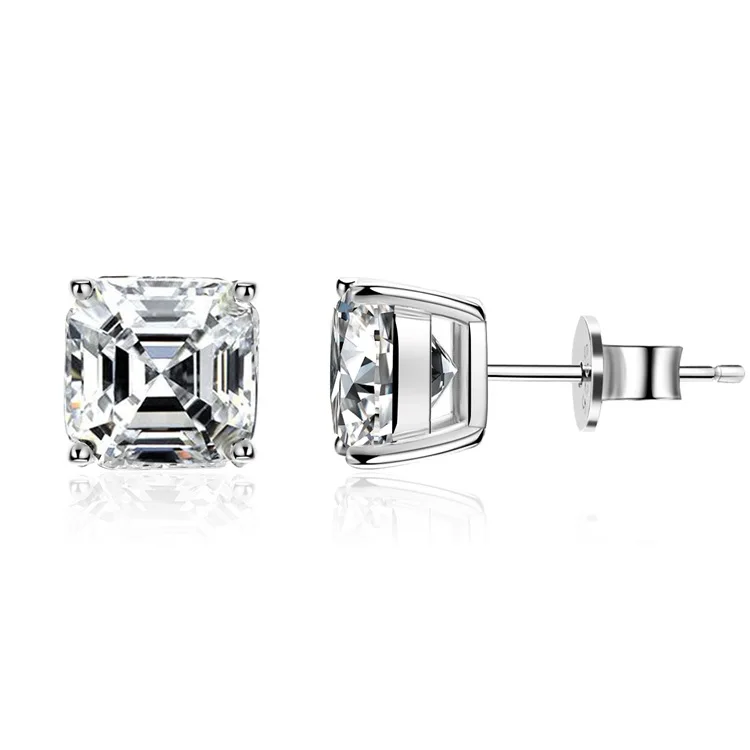Luxury white gold solid platinum PT950 Stud Earrings for Women Pagoda 6 karat Moissanite Stud Earrings
Luxury white gold solid platinum PT950 Stud Earrings for Women Pagoda 6 karat Moissanite Stud Earrings