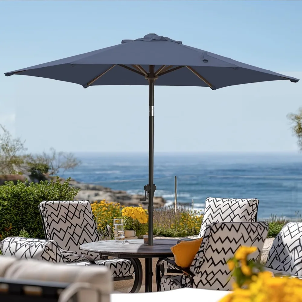 7.5 FT Patio Umbrellas Outdoor Table Market Umbrella with Push Button Tilt/Crank, 6 Sturdy Ribs, Fade Resistant, Customized
7.5 FT Patio Umbrellas Outdoor Table Market Umbrella with Push Button Tilt/Crank, 6 Sturdy Ribs, Fade Resistant, Customized