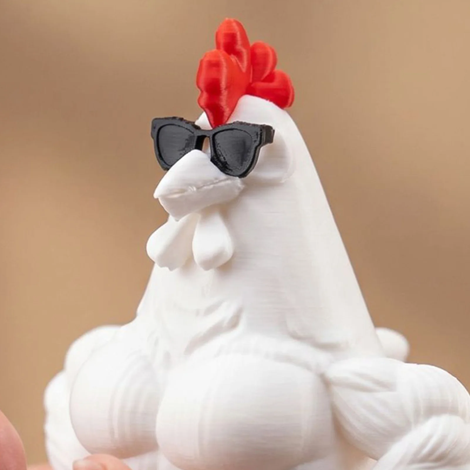 Multi-scenario Desktop Decoration 3d Printed Muscle Chicken Figurine Funny Rooster Statue with Sunglasses Collectible for Office
Multi-scenario Desktop Decoration 3d Printed Muscle Chicken Figurine Funny Rooster Statue with Sunglasses Collectible for Office