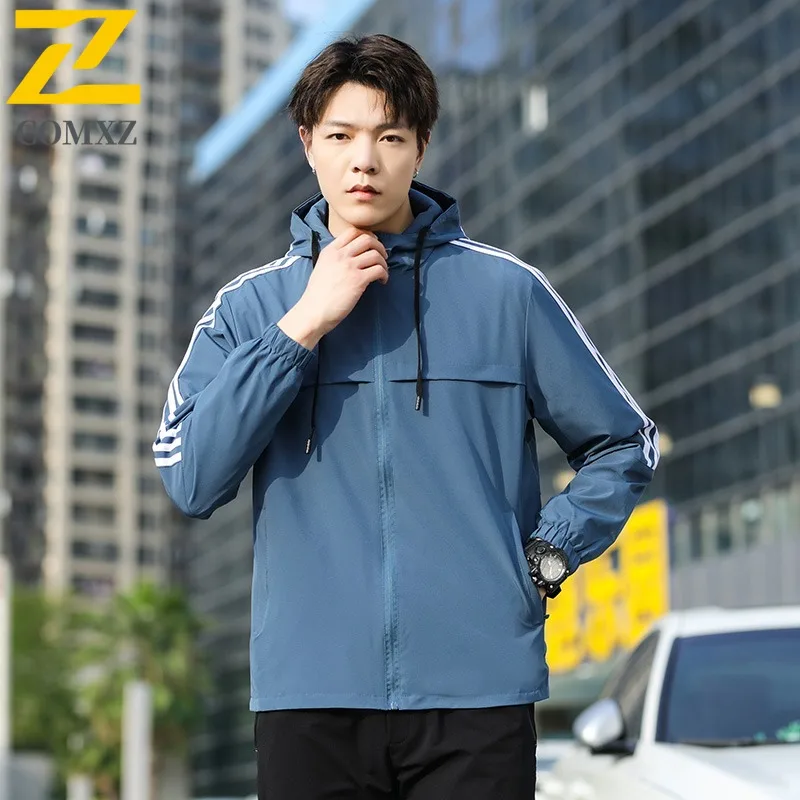 EiAO 3-Stripe Windbreaker Men's Reversible Hooded Jacket Waterproof Windproof Outdoor Coat for Hiking Camping Fishing Autumn
EiAO 3-Stripe Windbreaker Men's Reversible Hooded Jacket Waterproof Windproof Outdoor Coat for Hiking Camping Fishing Autumn