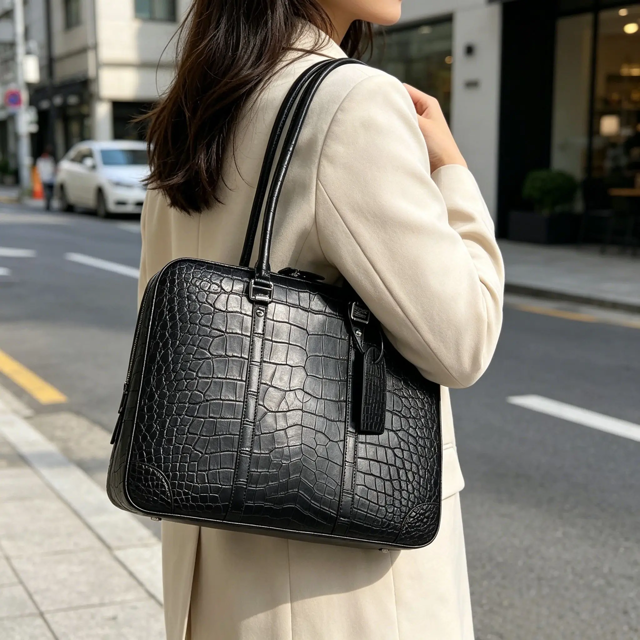 New Luxury Crocodile Leather Briefcase Genuine Leather Business Office Bag
New Luxury Crocodile Leather Briefcase Genuine Leather Business Office Bag