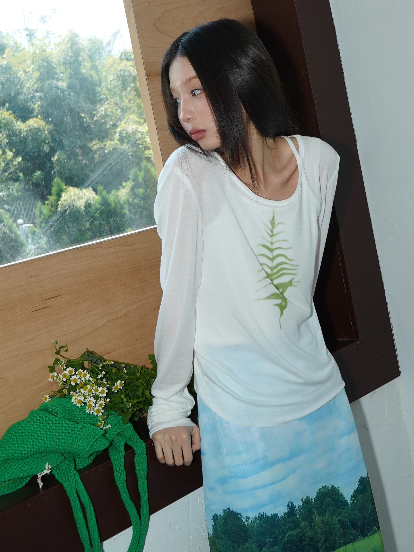 Woodspoems Plant Wings Long Sve T-irt Women's Casual Sle Breathable Ultra Thin Wool Blend Printed Top Base irt
Woodspoems Plant Wings Long Sve T-irt Women's Casual Sle Breathable Ultra Thin Wool Blend Printed Top Base irt