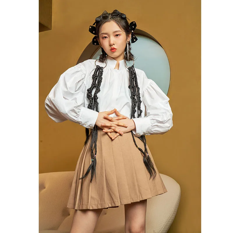 Bla White Bubble Sve Stand Collar Long irt Versatile Cotton Casual Sle Men Women Universal Wear Resistant Thin Cotton
Bla White Bubble Sve Stand Collar Long irt Versatile Cotton Casual Sle Men Women Universal Wear Resistant Thin Cotton