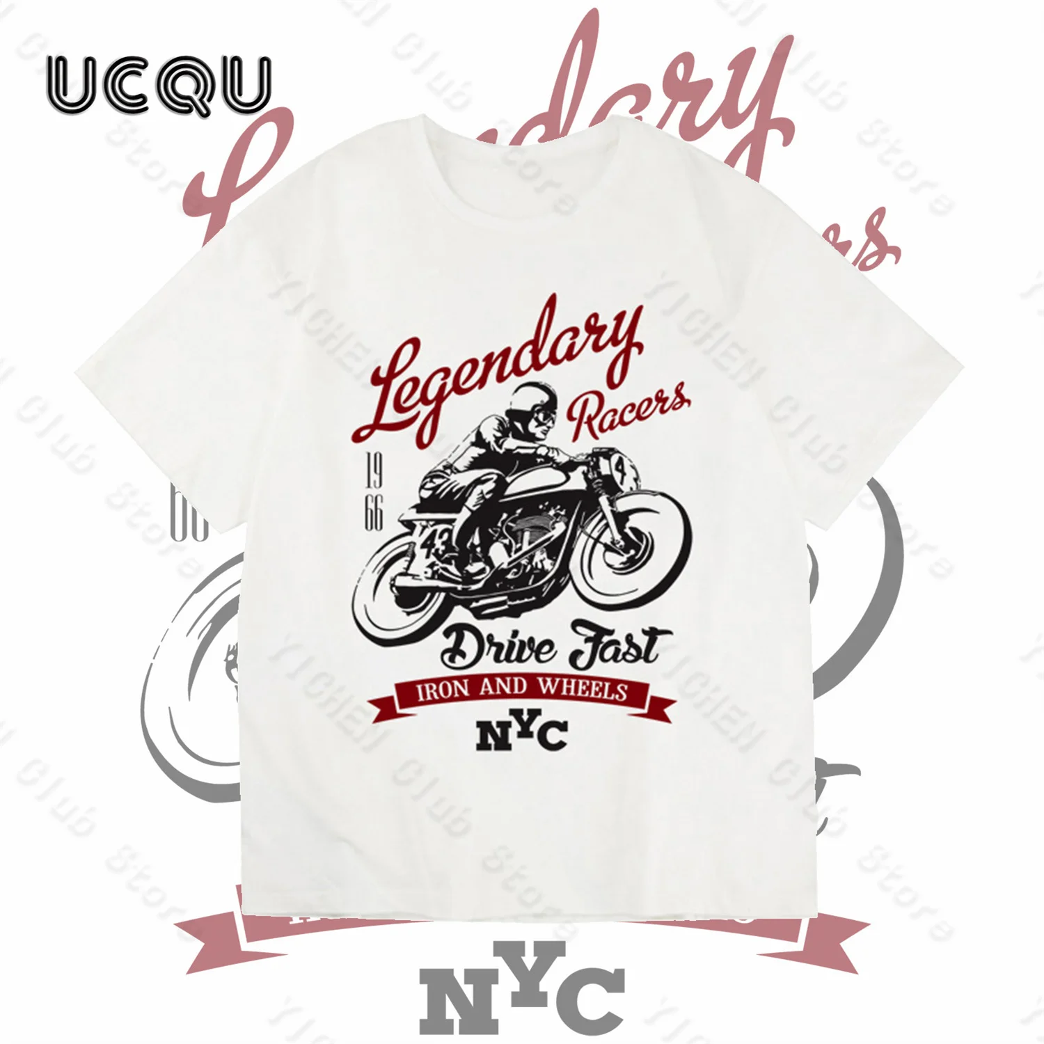 Motorcycle Legendary Racer Printed Men Cotton T-Shirt Motorcycle Peripheral Culture Loose Casual Versatile Men Short Sleeves
Motorcycle Legendary Racer Printed Men Cotton T-Shirt Motorcycle Peripheral Culture Loose Casual Versatile Men Short Sleeves