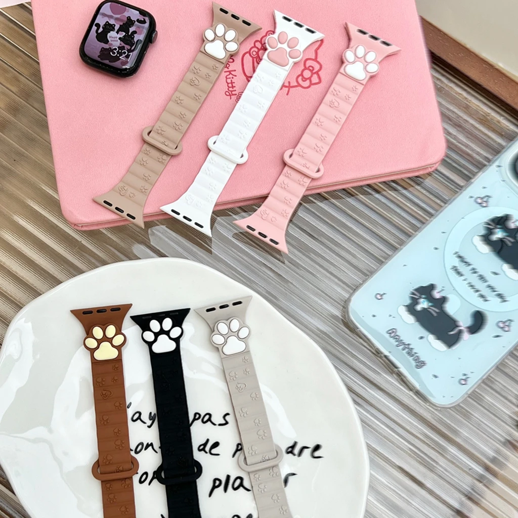 Cute Cat Paws Magnetic Silicone Woman for Apple Watch Band Series 8/7/6/10 40mm 41mm 38mm 42mm 44mm 45mm 46mm Strap
Cute Cat Paws Magnetic Silicone Woman for Apple Watch Band Series 8/7/6/10 40mm 41mm 38mm 42mm 44mm 45mm 46mm Strap