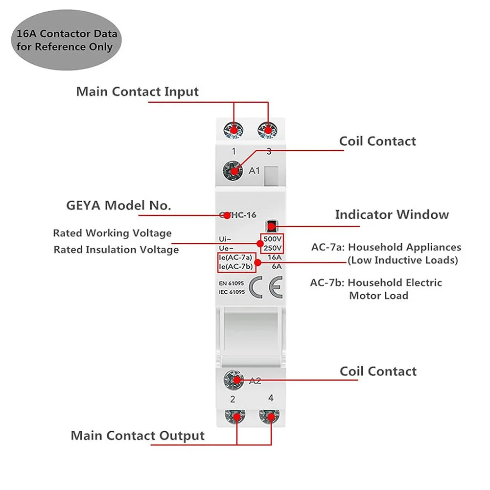 230V 25A 2P 1NO1NC AC Contactor Din Rail Mount Low Noise Household Circuit Control For Industrial Electrical Equipment
230V 25A 2P 1NO1NC AC Contactor Din Rail Mount Low Noise Household Circuit Control For Industrial Electrical Equipment
