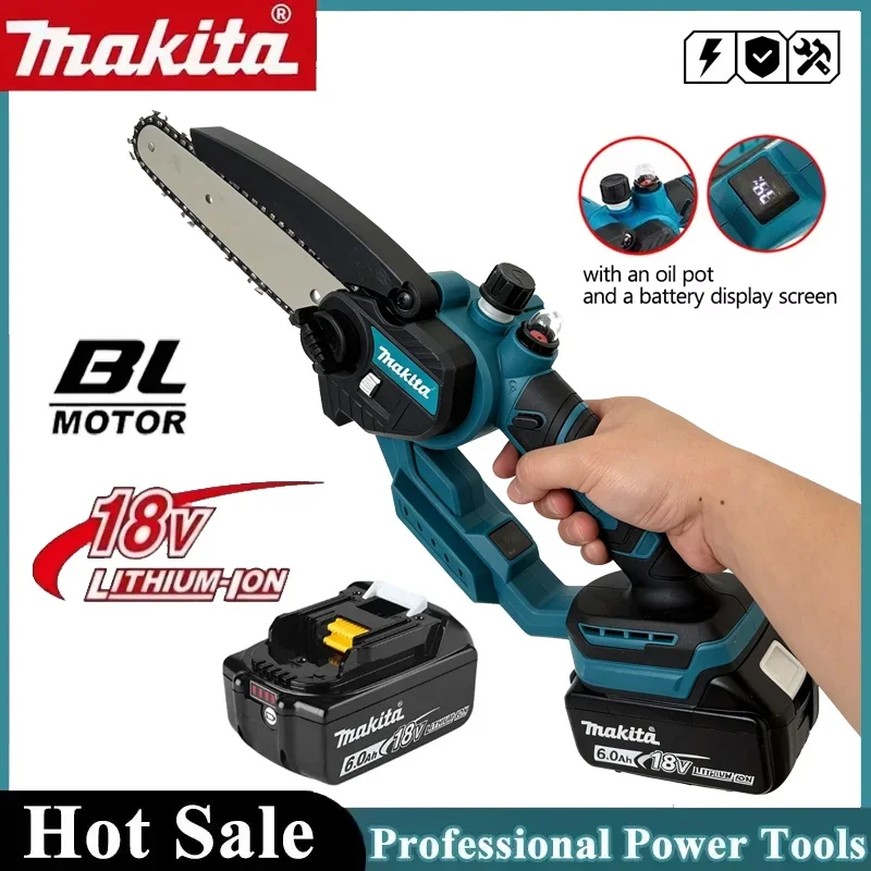 Makita Electric Chain Saw 6/8inch WoodCutter Pruning Garden PowerTool With LED Screen For 18-21V Battery
Makita Electric Chain Saw 6/8inch WoodCutter Pruning Garden PowerTool With LED Screen For 18-21V Battery