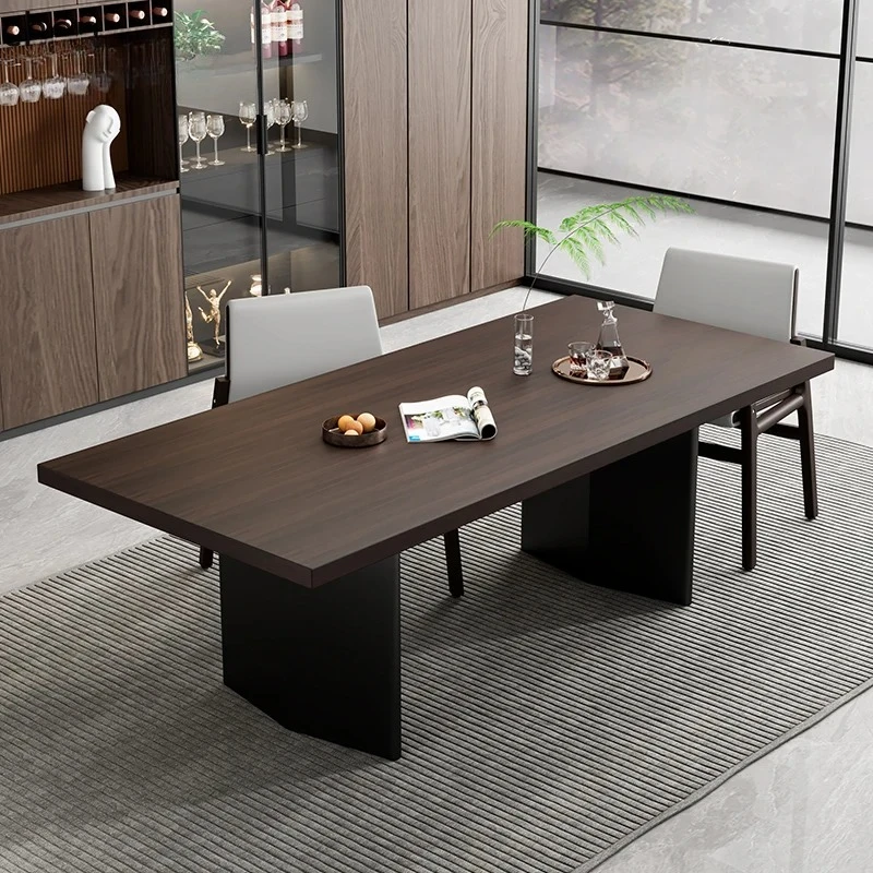 high-end new dining table minimalist restaurant household smoked wood simple eating table
high-end new dining table minimalist restaurant household smoked wood simple eating table