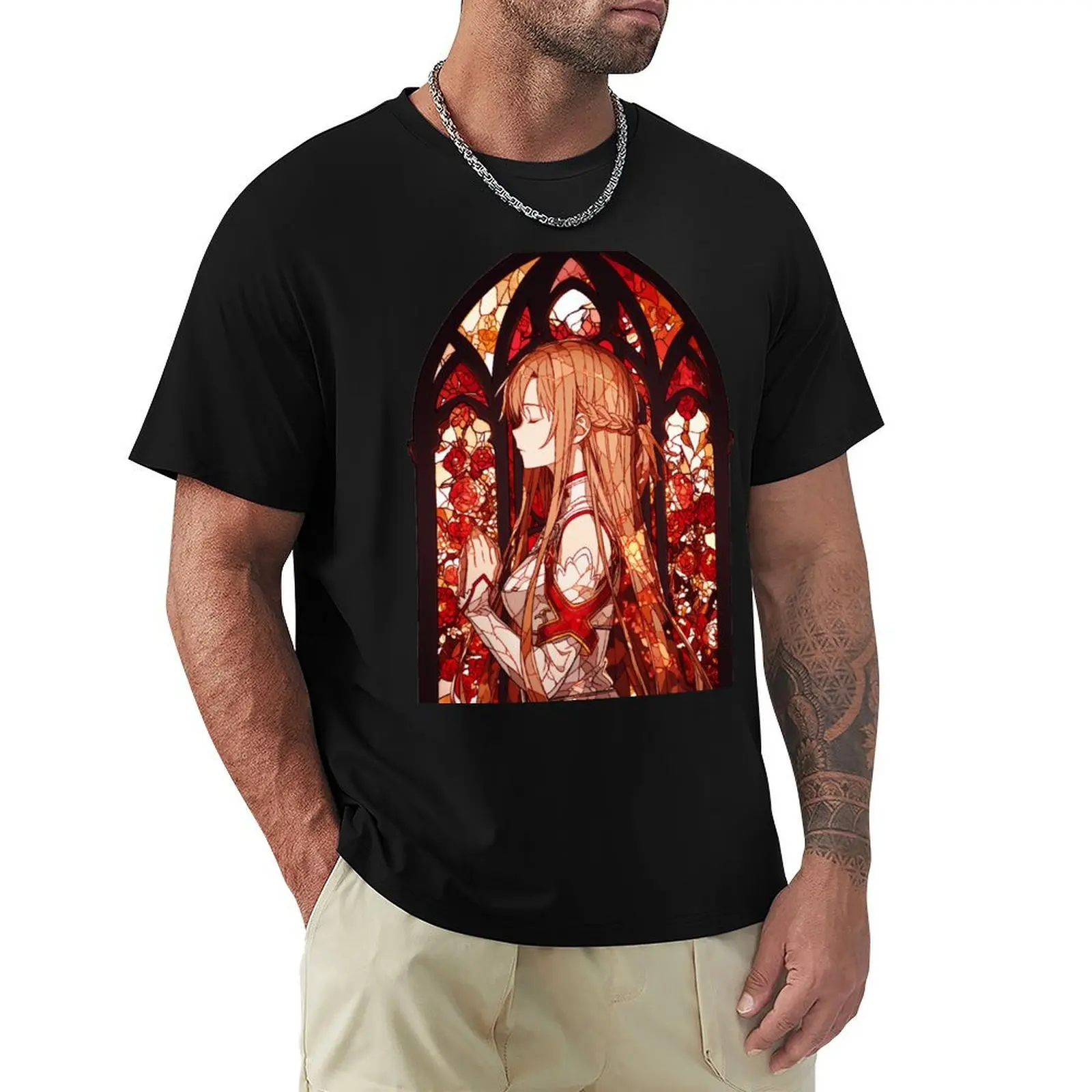 Stained Glass Asuna T-Shirt summer 2025 vintage tshirts personalised anime shirt funny t shirts men 
Stained Glass Asuna T-Shirt summer 2025 vintage tshirts personalised anime shirt funny t shirts men