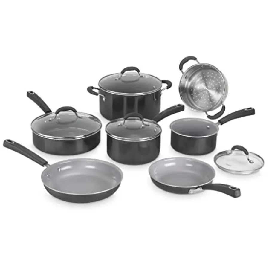11-Piece Nonstick Cookware Set, Ceramica XT, Black, 54C-11BK
11-Piece Nonstick Cookware Set, Ceramica XT, Black, 54C-11BK