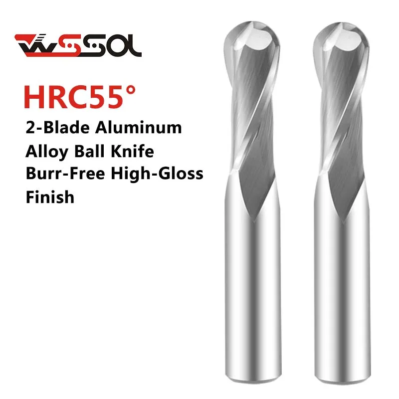HRC55 2-edge aluminum alloy ball cutter end mill CNC tool tungsten carbide aluminum ball cutter
HRC55 2-edge aluminum alloy ball cutter end mill CNC tool tungsten carbide aluminum ball cutter