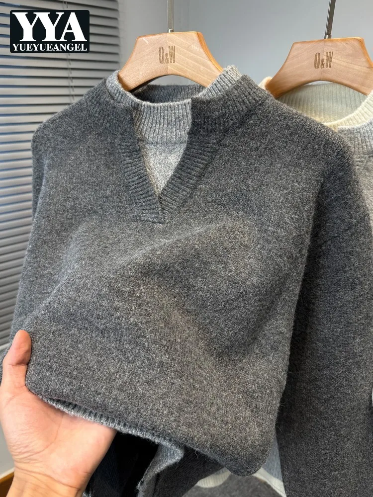 Зимний ложный модный свитер из двух предметов для мужчин с длинным рукавом и круглым вырезом, свободный крой, утепленный, с длинным рукавом, повседневный мужской вязаный пуловер, топы
Зимний ложный модный свитер из двух предметов для мужчин с длинным рукавом и круглым вырезом, свободный крой, утепленный, с длинным рукавом, повседневный мужской вязаный пуловер, топы