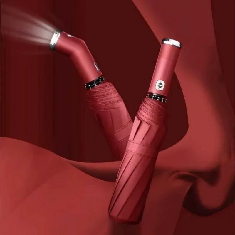 Вращающийся светодиодный фонарик, зонт, прочный солнечный дождь, двойного назначения, 10-костная рама, автоматический зонт с защитой от ультрафиолета, компактный дорожный козырек
Вращающийся светодиодный фонарик, зонт, прочный солнечный дождь, двойного назначения, 10-костная рама, автоматический зонт с защитой от ультрафиолета, компактный дорожный козырек