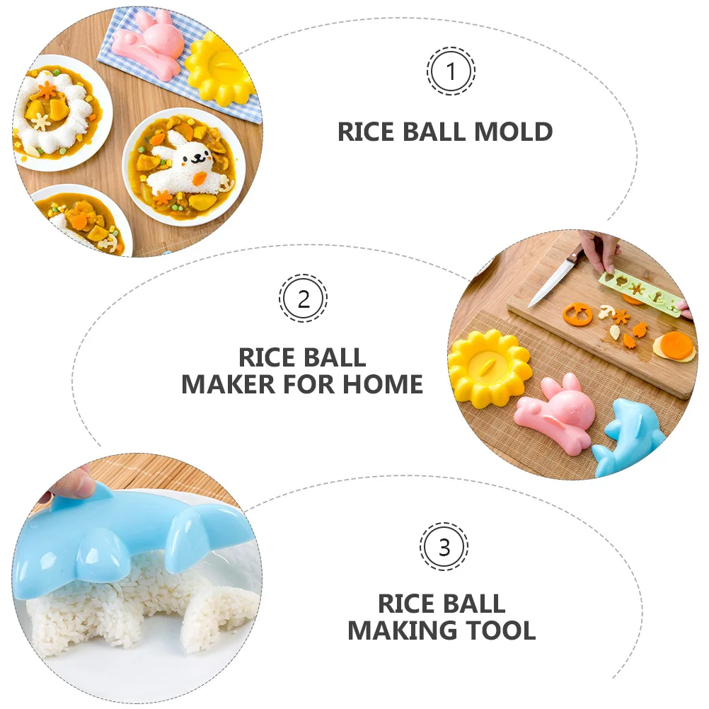 8Pcs Rice Ball Maker DIY Creative Mold Home Kitchen Supplement Tool Easy Operation Portable Colorful Rice Ball Maker
8Pcs Rice Ball Maker DIY Creative Mold Home Kitchen Supplement Tool Easy Operation Portable Colorful Rice Ball Maker
