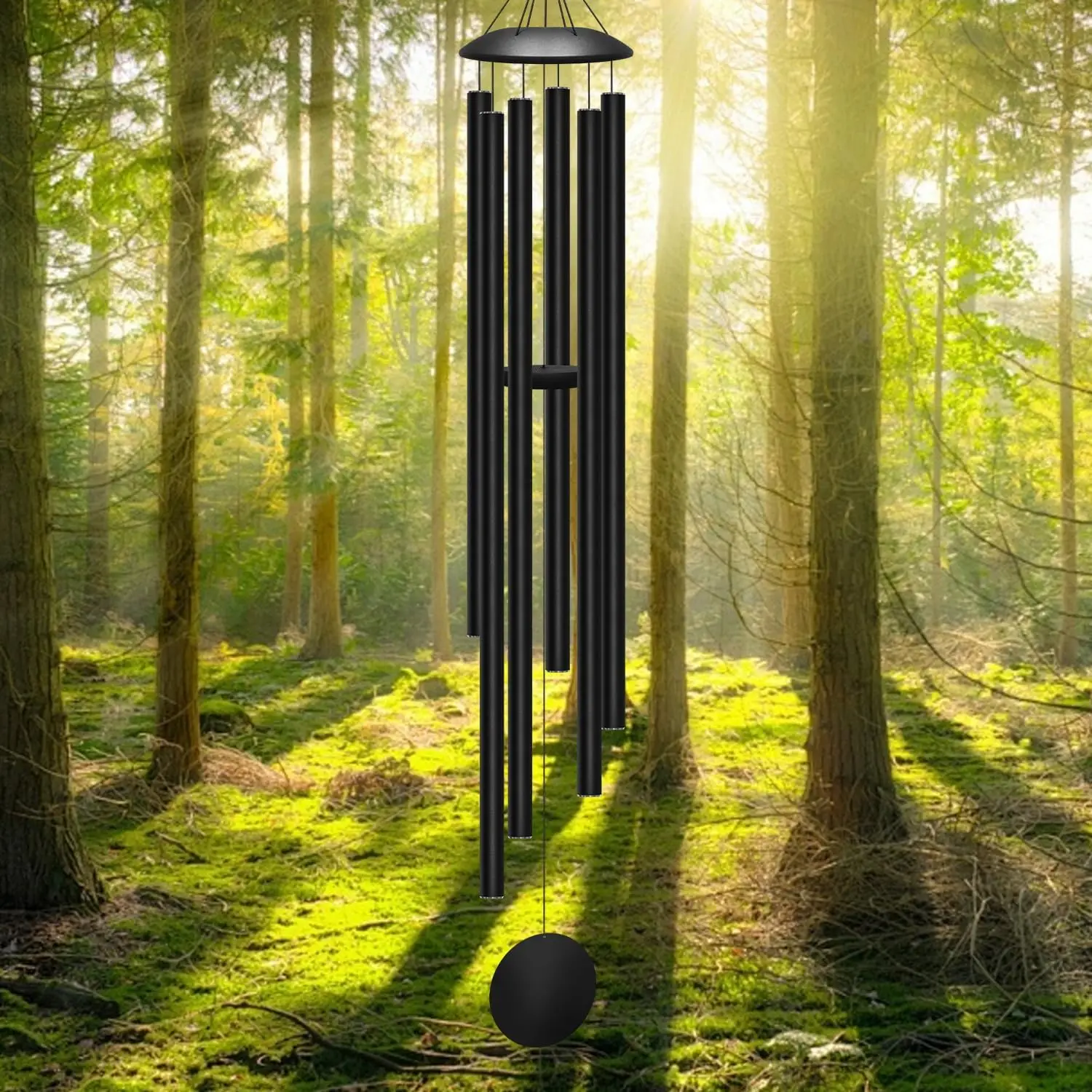 66" Extra Large Wind Chimes for Outside Deep Tone, 6 Thick and Bold Aluminum Tubes Tuned Relaxing Melody Wind Chime, Big Wind Ch
66" Extra Large Wind Chimes for Outside Deep Tone, 6 Thick and Bold Aluminum Tubes Tuned Relaxing Melody Wind Chime, Big Wind Ch