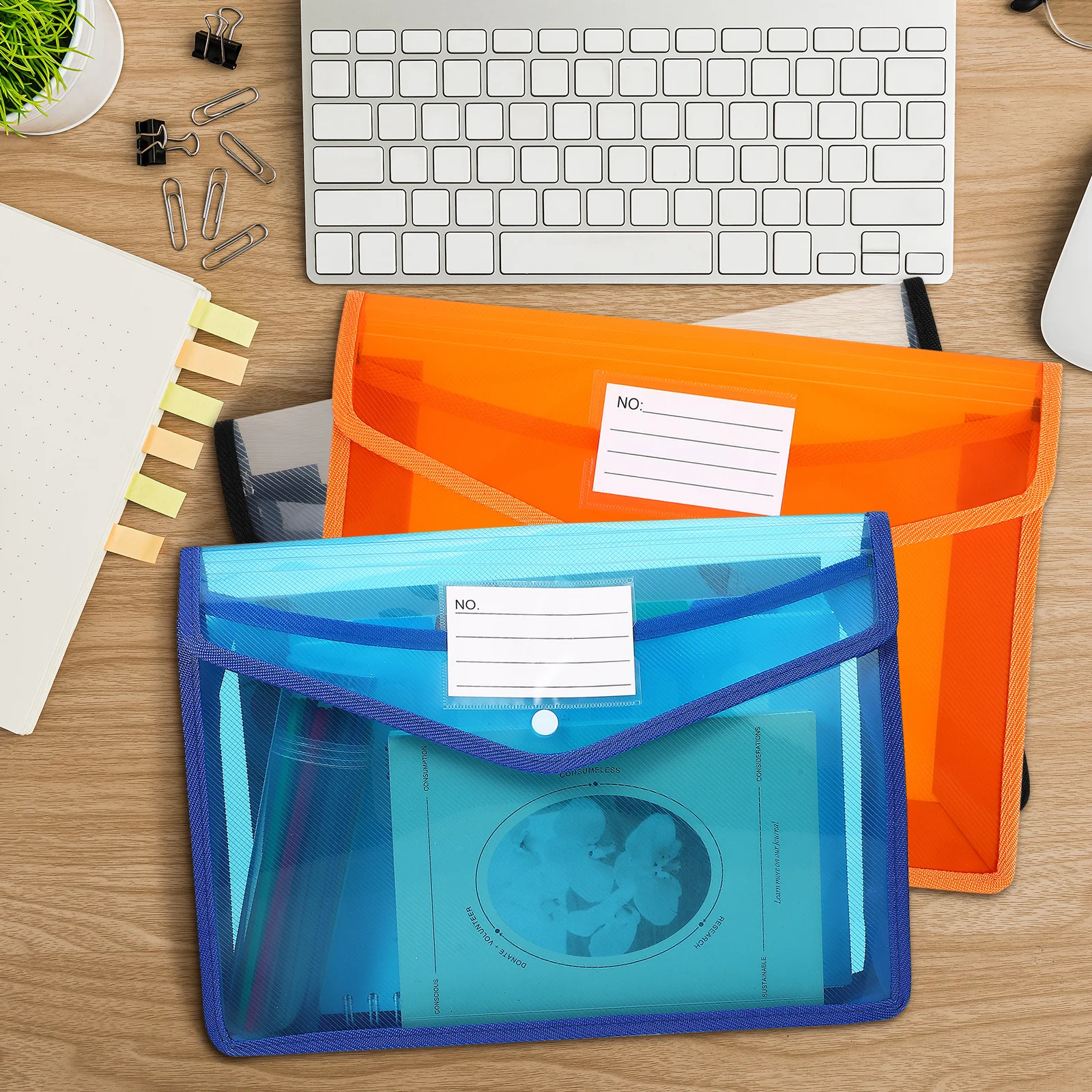 5Pcs Plastic Envelopes with Button Closure Clear Folder for Documents Waterproof File Holder with Label Pockets Office School
5Pcs Plastic Envelopes with Button Closure Clear Folder for Documents Waterproof File Holder with Label Pockets Office School