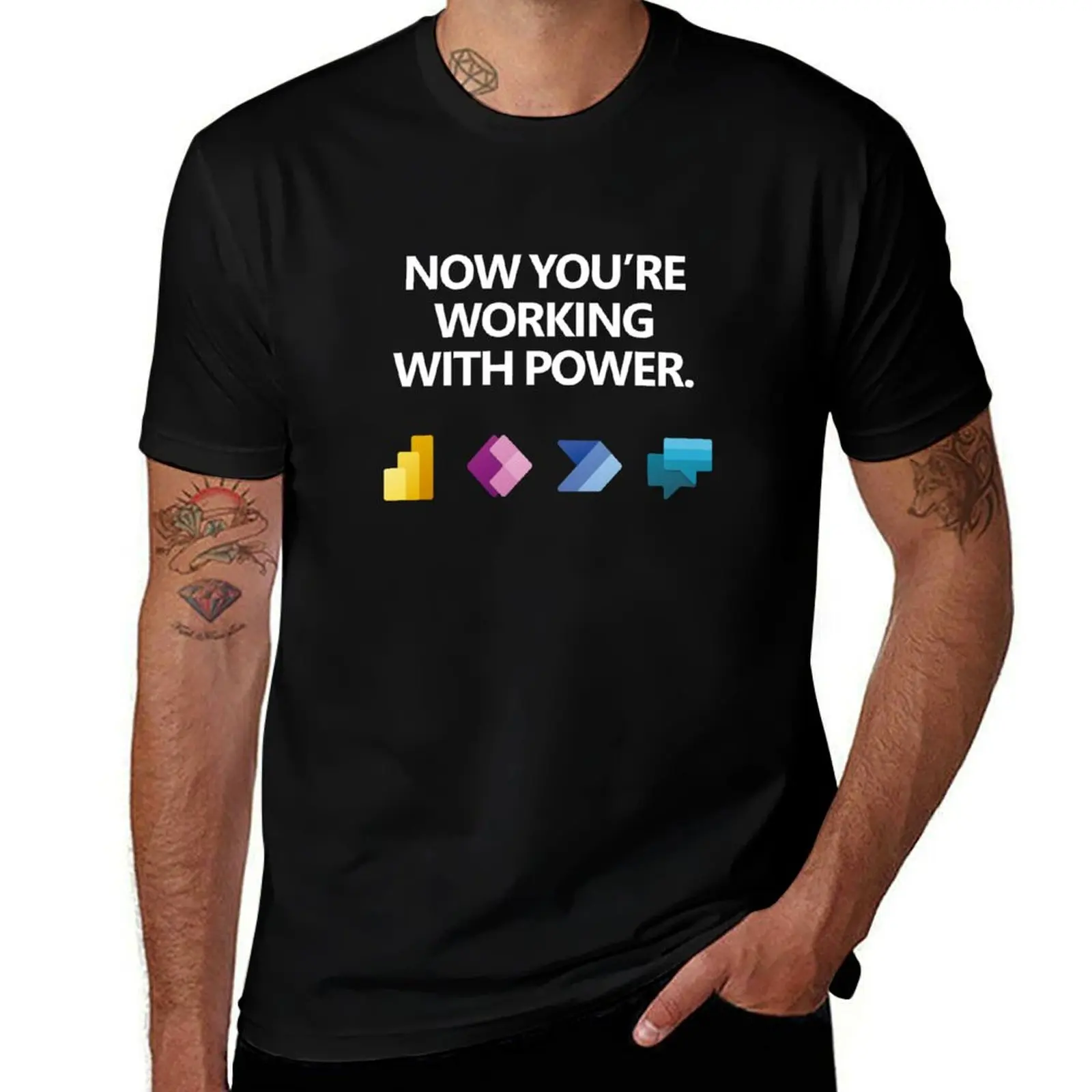 Power Platform: Now you're working with power T-Shirt man t shirt vintage anime shirt mens designer clothes
Power Platform: Now you're working with power T-Shirt man t shirt vintage anime shirt mens designer clothes