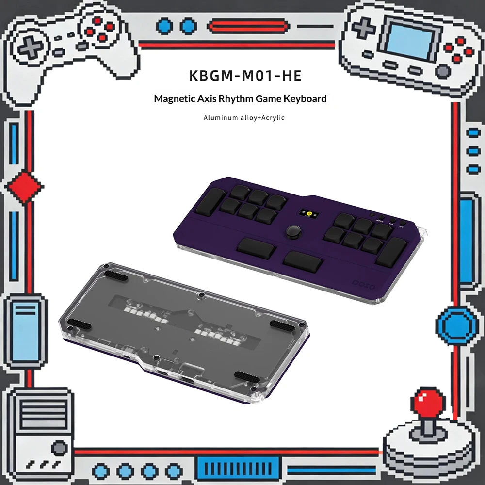 DOIO KBGM-H10 Music Keyboard 0.05 Fast Trigger Wired Keyboard Parameter Real-Time Adjustment PBT Short Axis Key For Gifts
DOIO KBGM-H10 Music Keyboard 0.05 Fast Trigger Wired Keyboard Parameter Real-Time Adjustment PBT Short Axis Key For Gifts