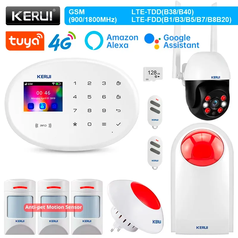 KERUI 4G WIFI GSM домашняя сигнализация Tuya умная охранная сигнализация работает Alexa бытовая техника с детектором движения дверной датчик сирена
KERUI 4G WIFI GSM домашняя сигнализация Tuya умная охранная сигнализация работает Alexa бытовая техника с детектором движения дверной датчик сирена