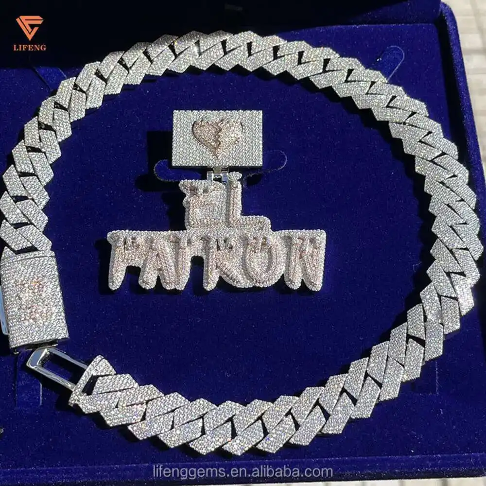 20mm Miami Cuban Necklace Lab Diamond Flawless Vvs Moissanite White Gold Cuban Chain
20mm Miami Cuban Necklace Lab Diamond Flawless Vvs Moissanite White Gold Cuban Chain