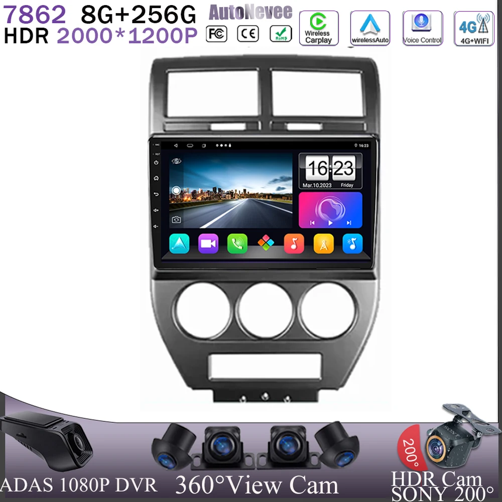 Android 13 для Jeep Compass 1 MK 2006 2007 2008 - 2010 Автомобильное видео Радио DVD 5G WIFI QLED экран Мультимедиа GPS BT 2din стерео
Android 13 для Jeep Compass 1 MK 2006 2007 2008 - 2010 Автомобильное видео Радио DVD 5G WIFI QLED экран Мультимедиа GPS BT 2din стерео