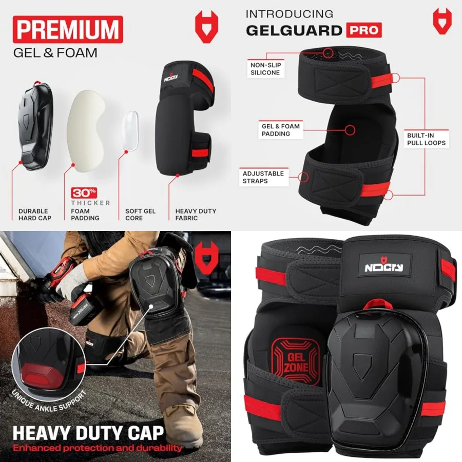 Professional Work Knee Pads for Men Construction with Ankle Support and Heavy Duty Anti-Slip Cap Foam Cushion and Extra Thick G
Professional Work Knee Pads for Men Construction with Ankle Support and Heavy Duty Anti-Slip Cap Foam Cushion and Extra Thick G