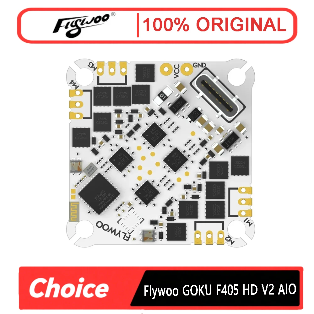 Flywoo GOKU F405 HD AIO V2 — 1-2S, 12A, ELRS (Plug&Play для дронов O4/O4 PRO Micro FPV)
Flywoo GOKU F405 HD AIO V2 — 1-2S, 12A, ELRS (Plug&Play для дронов O4/O4 PRO Micro FPV)
