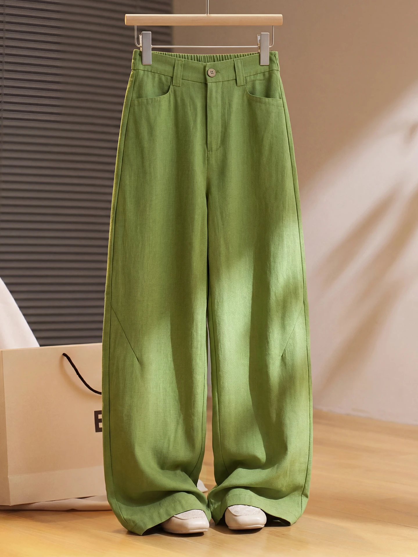 High Waist Loose Casual Linen Pants Women Summer Thin New Style Popular Bend Knife Pants Straight Leg Pants
High Waist Loose Casual Linen Pants Women Summer Thin New Style Popular Bend Knife Pants Straight Leg Pants