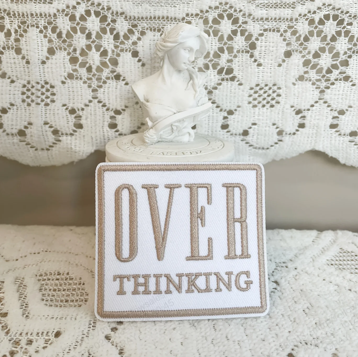 Over Thinking Pattern Embroidery Patch, Embroidered Fabric Patch, Patch That Can Be Ironed/Sewn On, Black and Gold, Suitable for Clothing, Backpacks, Canvas Bags, Jackets, Hats, Etc., Decorative Accessories, DIY Gifts
Over Thinking Pattern Embroidery Patch, Embroidered Fabric Patch, Patch That Can Be Ironed/Sewn On, Black and Gold, Suitable for Clothing, Backpacks, Canvas Bags, Jackets, Hats, Etc., Decorative Accessories, DIY Gifts