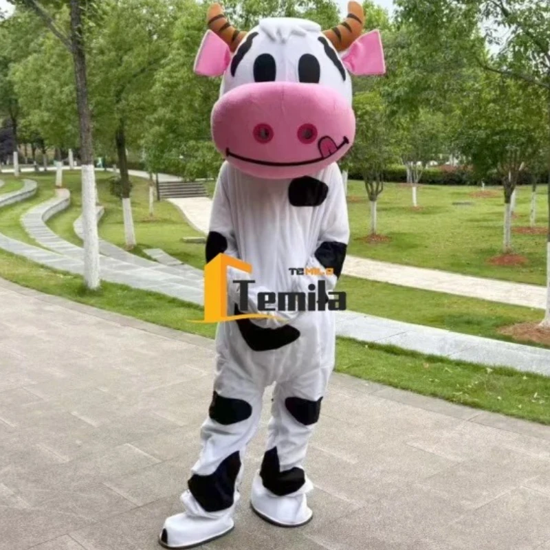 Milk Cows Cosplay Costumes Dairy Cow Cartoon Character Mascot Costume Advertising Ceremony Fancy Dress Party Animal Prop Mascot
Milk Cows Cosplay Costumes Dairy Cow Cartoon Character Mascot Costume Advertising Ceremony Fancy Dress Party Animal Prop Mascot