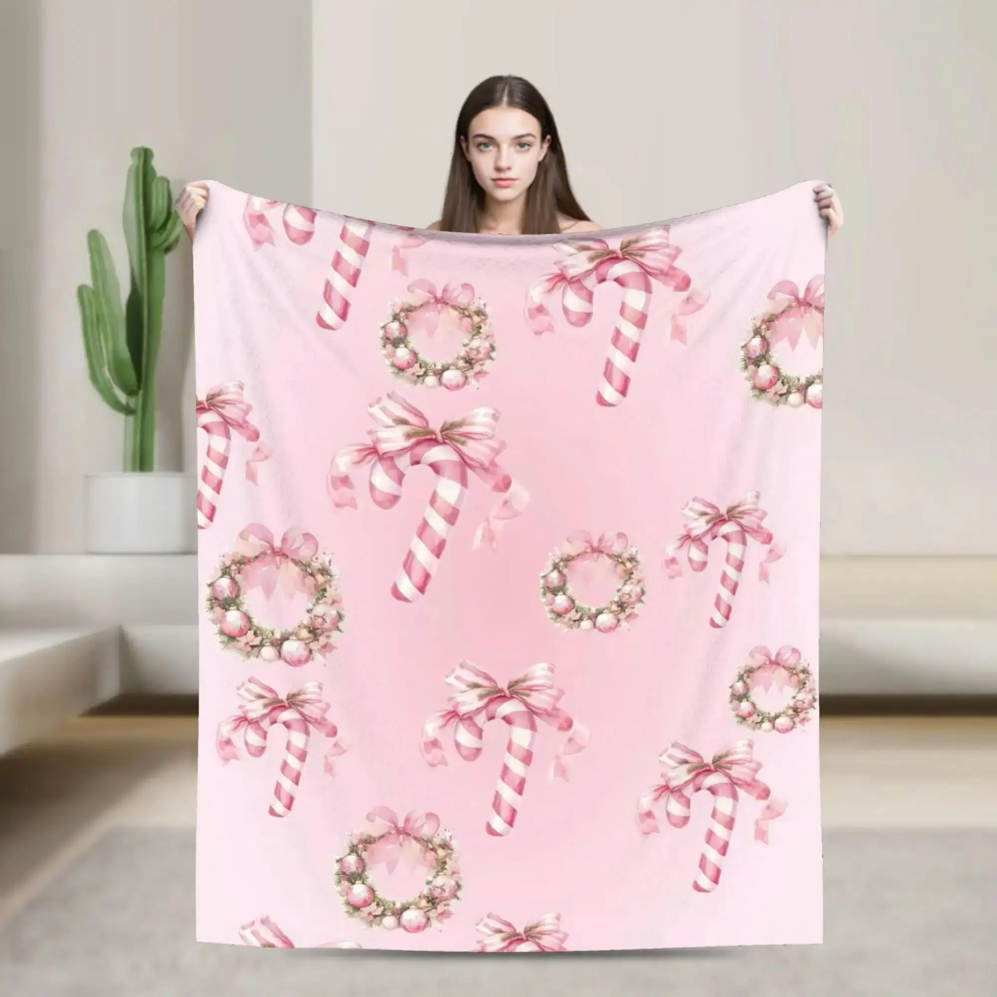 Cozy Candy Cane Christmas Blanket Warm Plush Flannel Throw for Bed Travel Airplane Outdoor Use Festive Holiday Bedding Cover
Cozy Candy Cane Christmas Blanket Warm Plush Flannel Throw for Bed Travel Airplane Outdoor Use Festive Holiday Bedding Cover