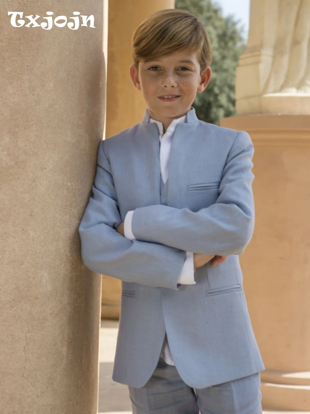 Light Blue Linen Boys Suits 3 Pieces,Summer Breathable Kids Suit Set Outdoor Wear,Handsome Children Tuxedo Beach Wedding Outfit
Light Blue Linen Boys Suits 3 Pieces,Summer Breathable Kids Suit Set Outdoor Wear,Handsome Children Tuxedo Beach Wedding Outfit