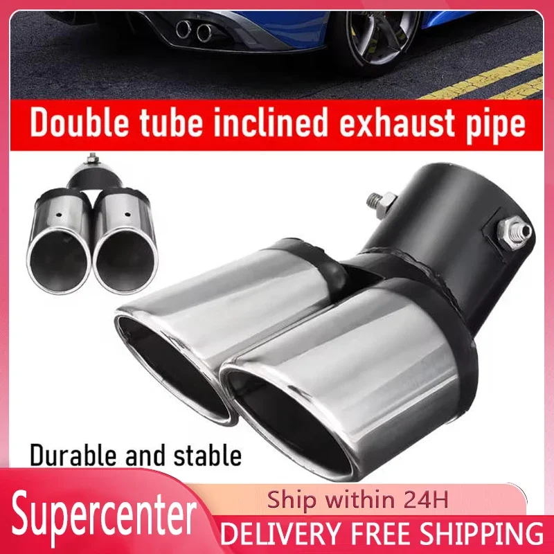 Три стиля автомобильной двойной выхлопной трубы, хромированная головка глушителя из нержавеющей стали, задняя выхлопная труба, автозапчасти
Три стиля автомобильной двойной выхлопной трубы, хромированная головка глушителя из нержавеющей стали, задняя выхлопная труба, автозапчасти