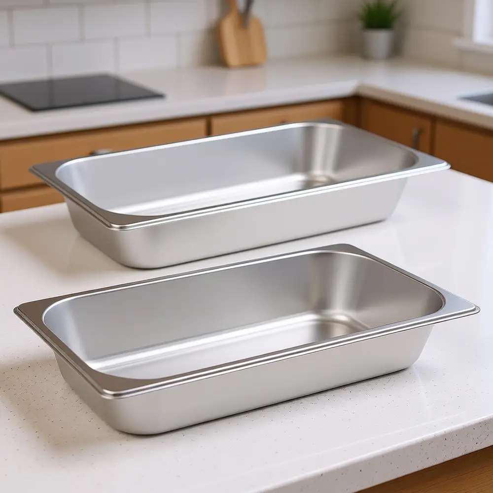 Набор из 2-х гастроемкостей, размер 1/1, глубина 4 дюйма, с защитой от заедания, коммерческие, из нержавеющей стали, для паровых столиков, полноразмерные
Набор из 2-х гастроемкостей, размер 1/1, глубина 4 дюйма, с защитой от заедания, коммерческие, из нержавеющей стали, для паровых столиков, полноразмерные