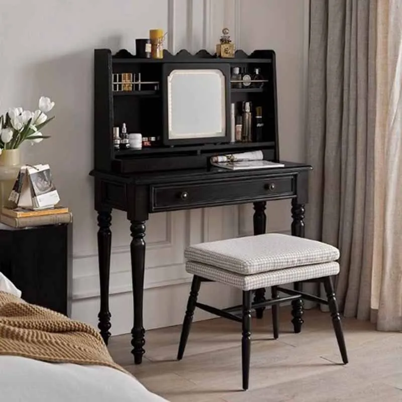 Small Black Dressing Table Mirror Modern Minimal Living Room Dressing Table Storage Makeup Comoda Pra Quarto Bedroom Furniture
Small Black Dressing Table Mirror Modern Minimal Living Room Dressing Table Storage Makeup Comoda Pra Quarto Bedroom Furniture